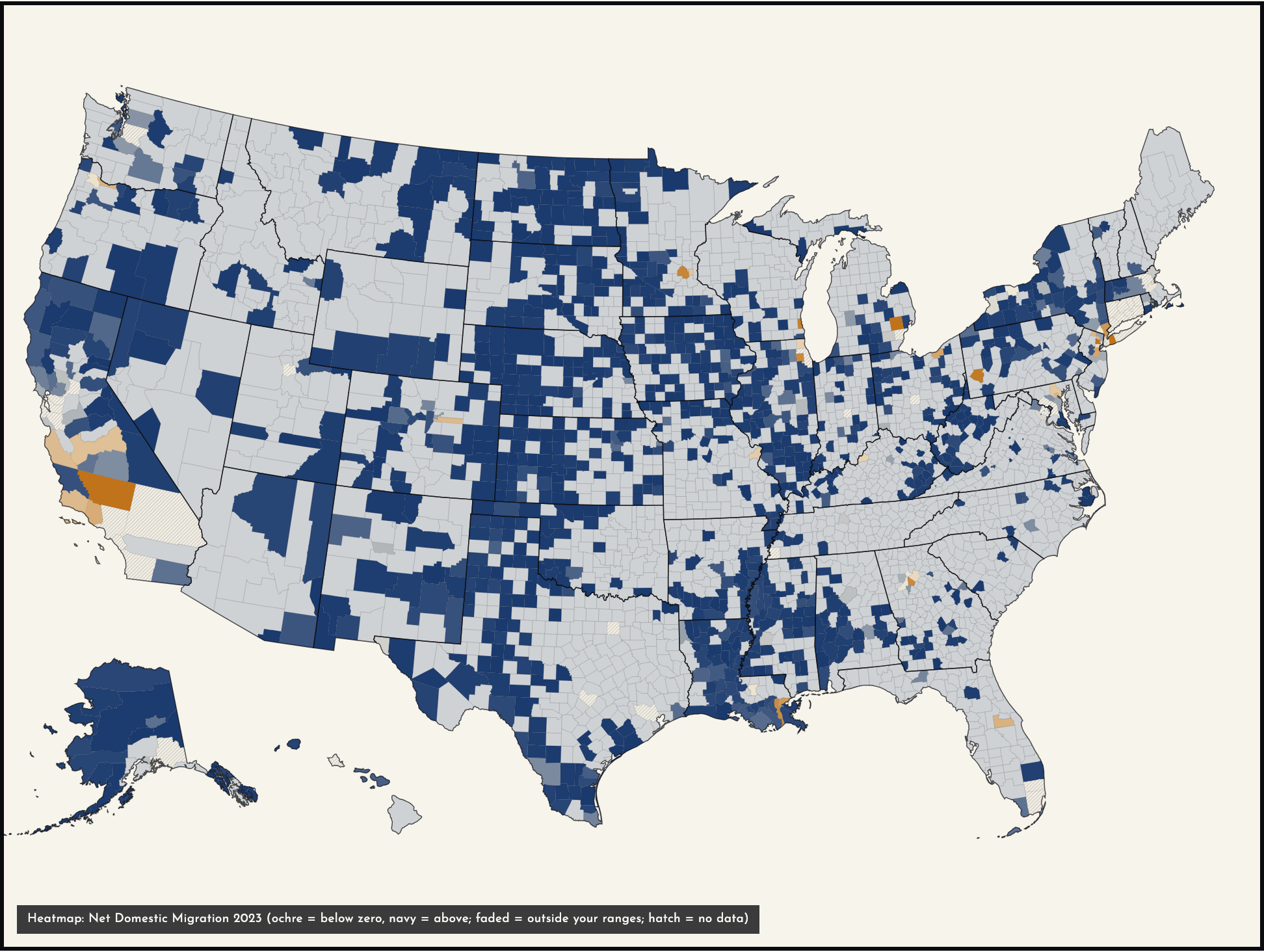 Where Americans are leaving: counties losing people to other counties